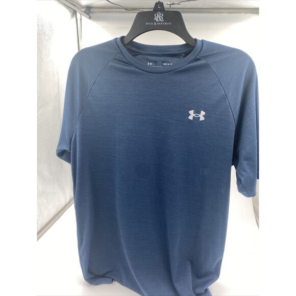 Under Armour Other - Under Armour HeatGear Men Size M Blue Loose Fit Short Sleeve Crew-Neck T-Shirt